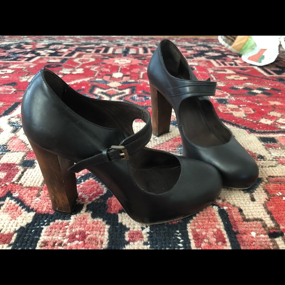 Joie Black Platform Heels